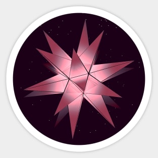 Old pink christmas star Sticker